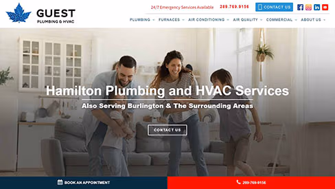 guestplumbing website screenshot