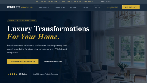 real estate website screenshot